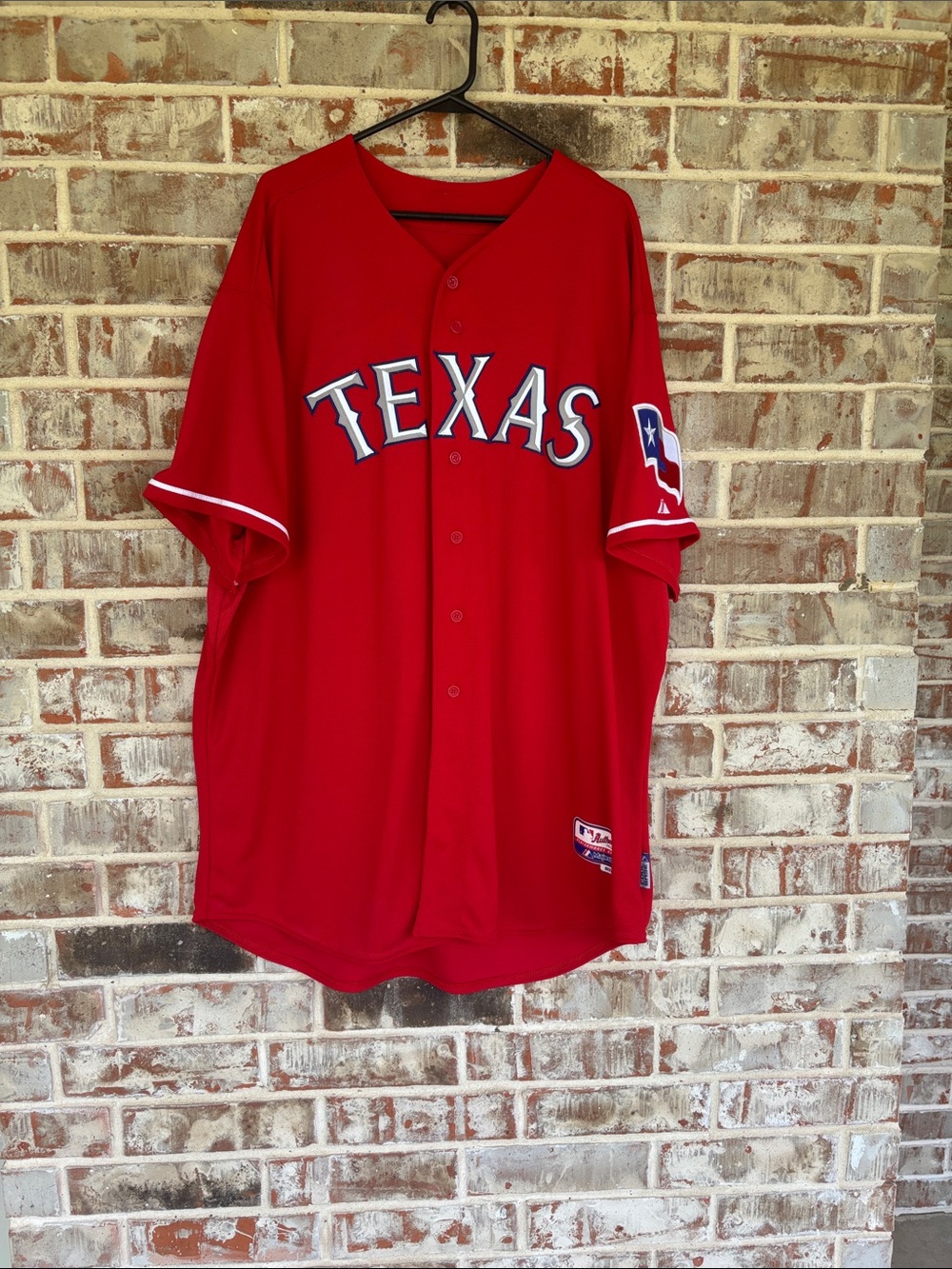 Majestic Red Texas Rangers Plus Size Baseball Jersey